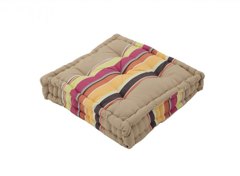 Multicolored/raw floor outer cushion – Deco