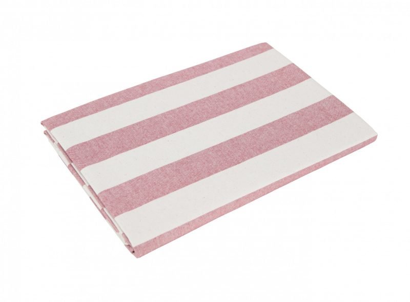 Mantel para mesa de comedor rayas crudo/rojo – stripes
