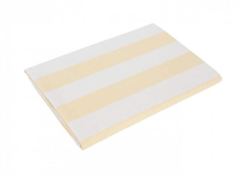 Mantel para mesa de comedor rayas crudo/amarillo – stripes