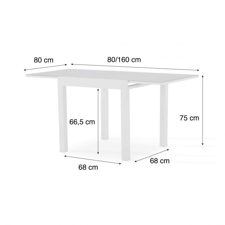 KMJ21084 - TISCH EXT 16080X80CM ALUMINIUM WEISS TOKYO_MEDIDAS-min