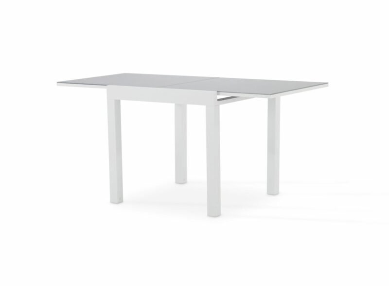 Gartentisch aus weißem Aluminium 160/80×80 cm – Tokyo White