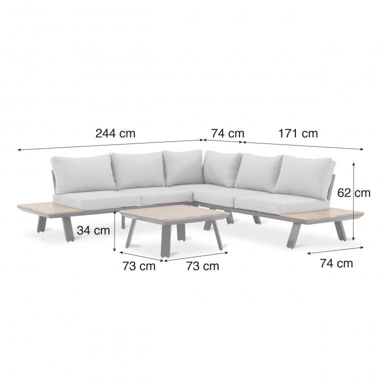 KMJ21094 - KIOTO-min - KIOTO-min SET D'ANGLE BAS EN ALUMINIUM & EUCALIPTUS