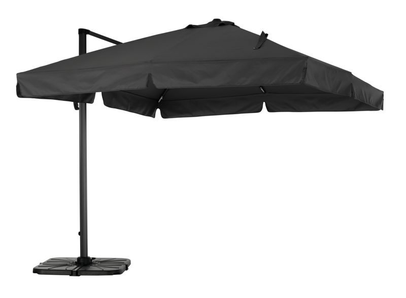 Repuesto de tejido para parasol excentrico suspendido 300x300cm cuadrado Gris Oscuro antracita – Sunny