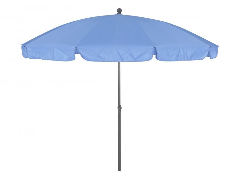 Round tilting parasol 250cm Sky Blue – Menorca