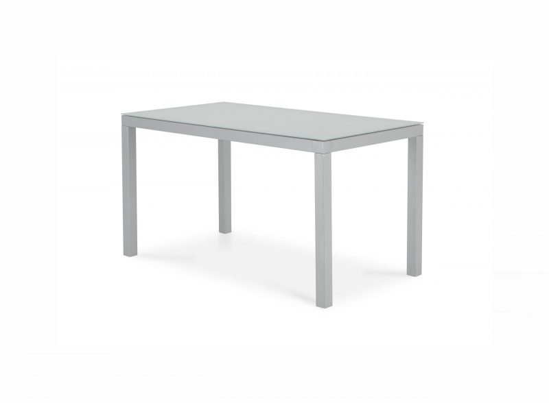 Aluminium garden table 130×70 light grey – Pinta