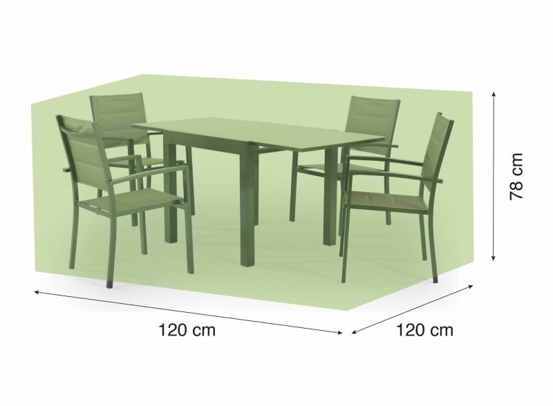 Capa de móveis ou conjunto de jantar S 120x120x78 verde – Protech