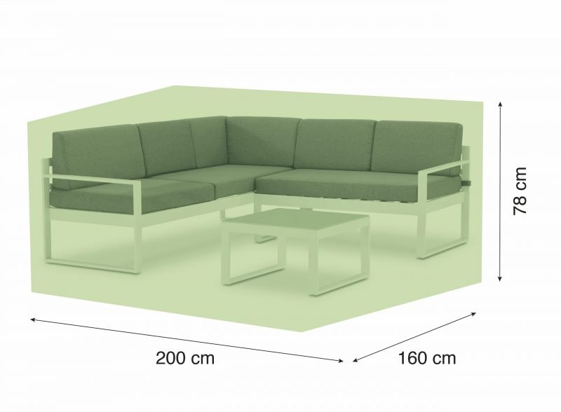 Funda para muebles o conjunto de comedor M 200x160x78 verde – Protech