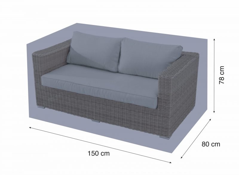 Mobiliário de jardim cobre sofá M 150x80x78 jeans azuis (jeans) – Protech