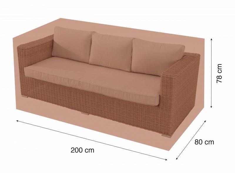 Funda para muebles de jardín sofá L 200x80x78 terracota – Protech