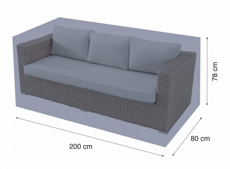 Mobiliário de jardim cobre sofá L 200x80x78 jeans azuis (tejano) – Protech