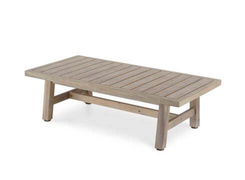 Mesa baja de jardín madera de acacia clara – Riviera