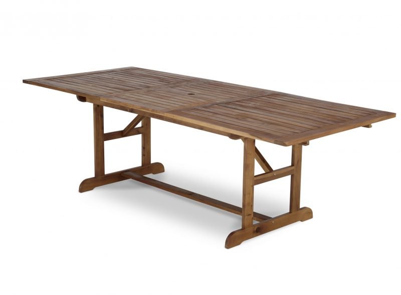 Table de jardin extensible en bois 180/240×100 cm – Java