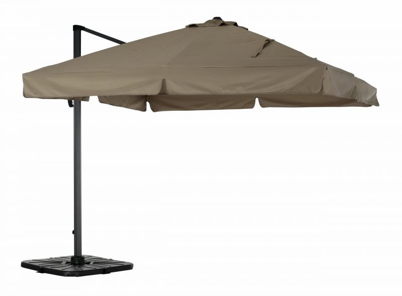 Ricambio in tessuto per ombrellone eccentrico sospeso 300x300cm quadrato Taupé tostato – Sunny