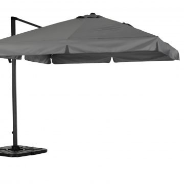 Struttura ombrellone eccentrico tessuto antracite colore grigio chiaro 3x3m – Milano