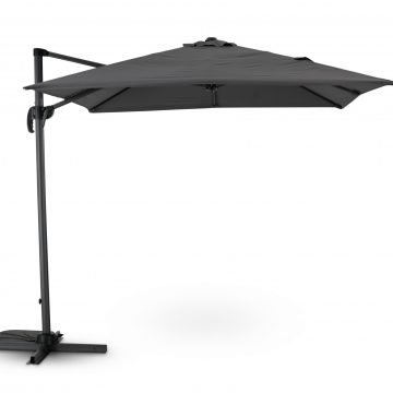Eccentrico ombrellone antracite struttura antracite tessuto 2,5×2,5m – Milano