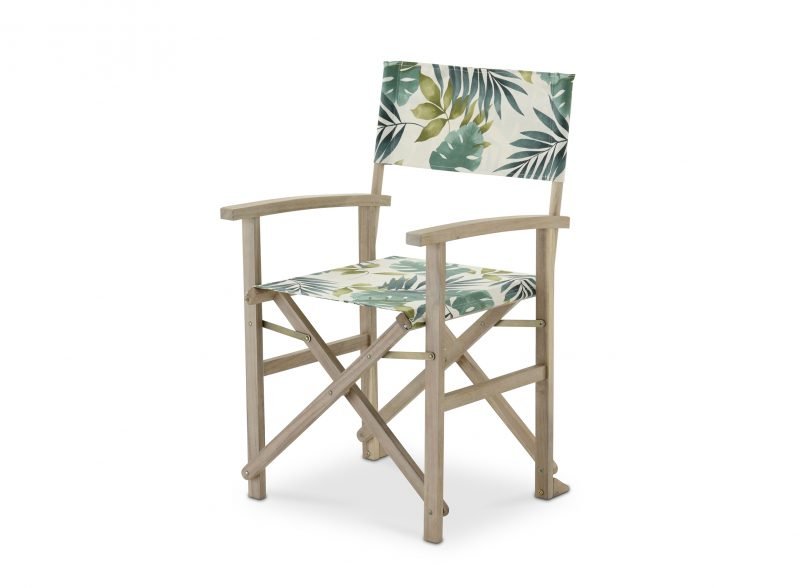 Garden director armchair light-colored wooden fabric – Java Light