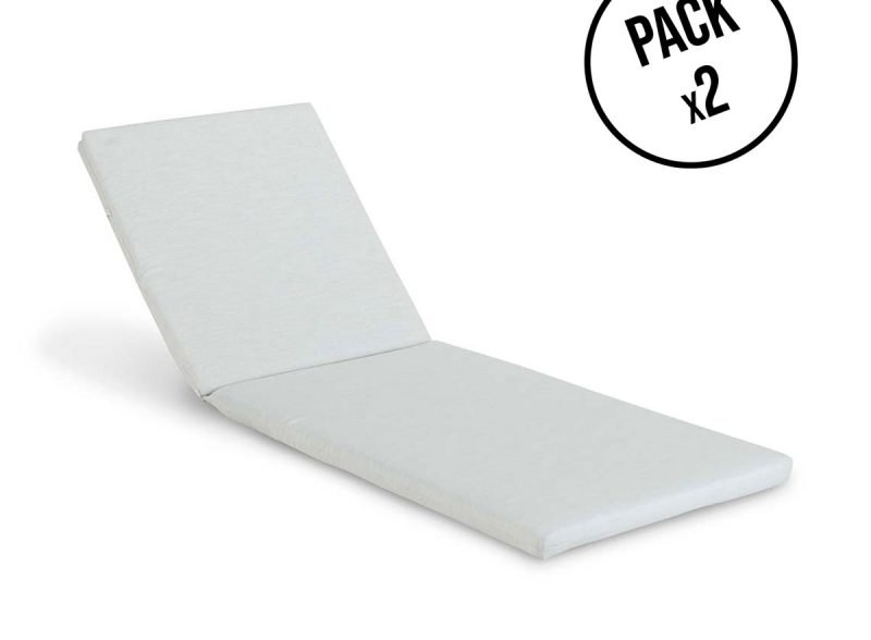 Pack 2 Light grey lounger cushions – Recycled