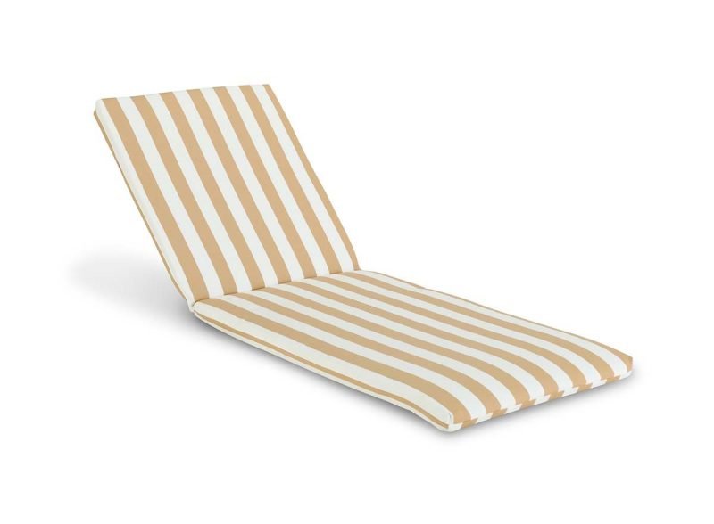 Beige/White Stripe Sunbed Cushion – Acrylic