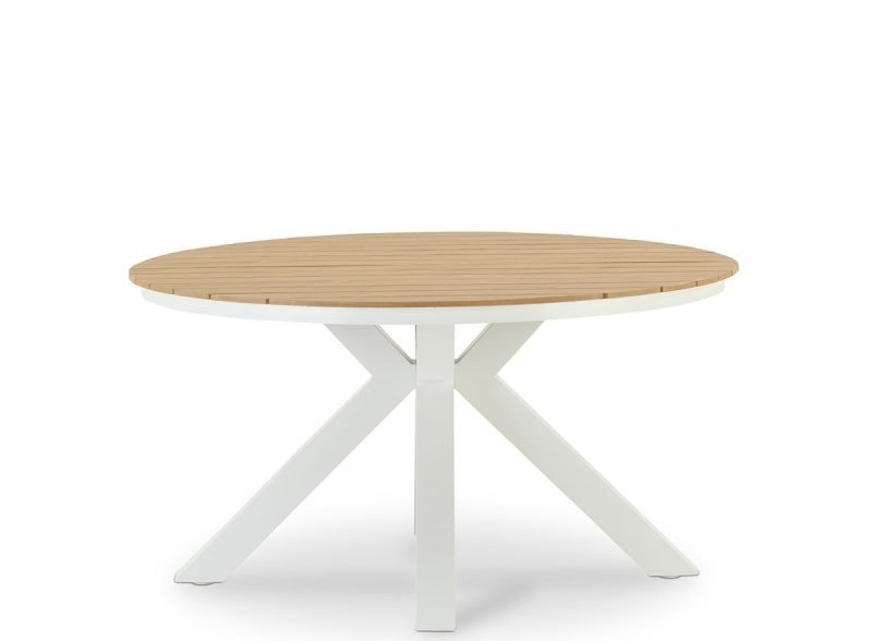 Runder Tisch mit weißer Holzoptik 140cm – Osaka