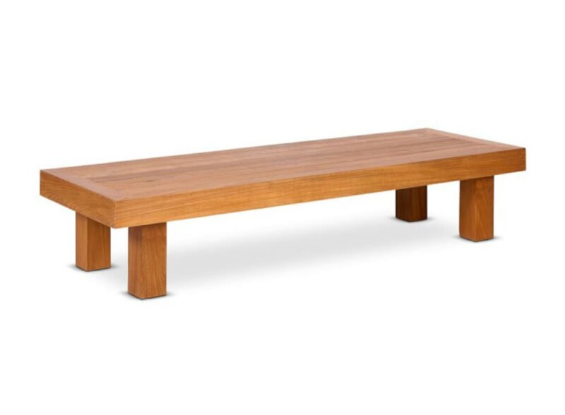 Mesa de centro de madera de teca 150×50 cm – Strauss