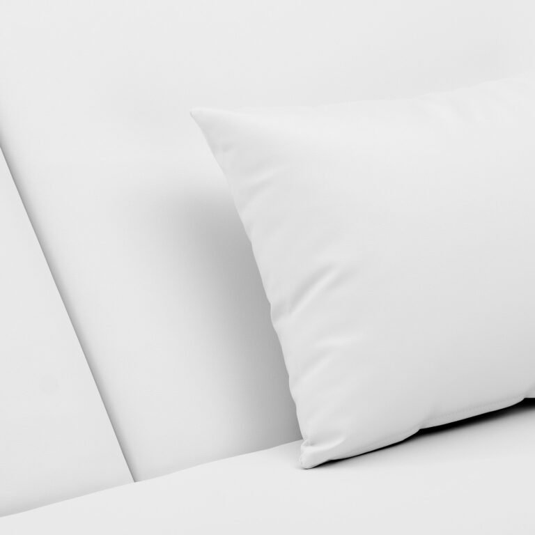 Cama balinesa doble antracita y cojines color blaco– Balinese 2