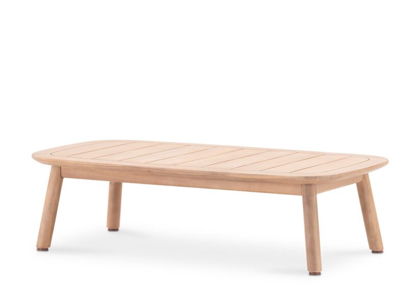 Mesa de jardim baixa de madeira 120x65cm – Brera