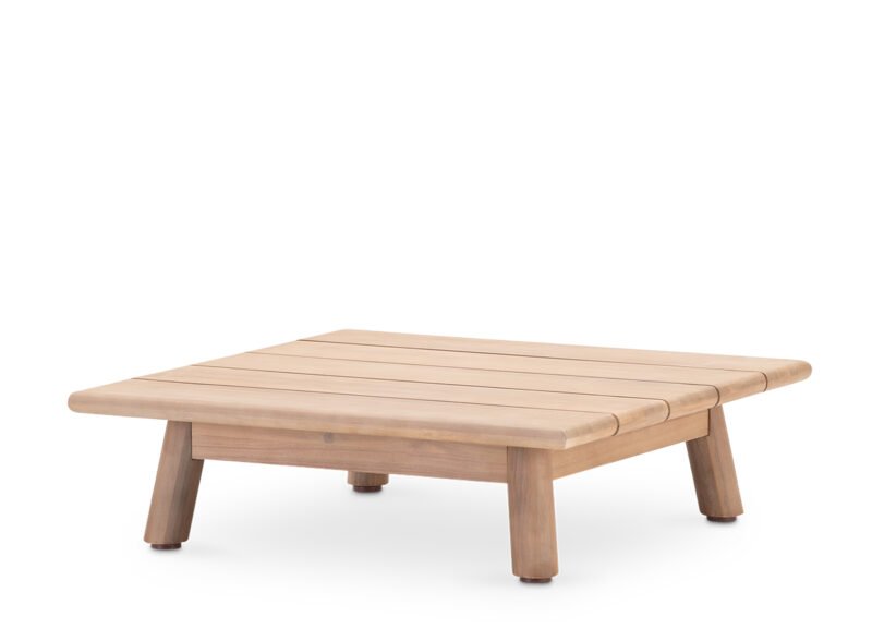 Mesa baja de jardín cuadrada madera 87,5×87,5 – Icaria