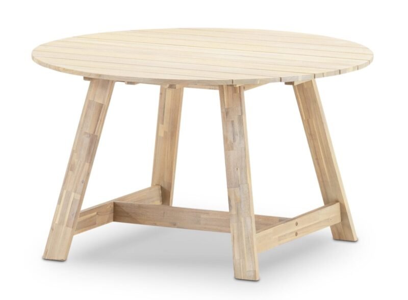 Mesa de exterior madera redonda 130cm – Java Light