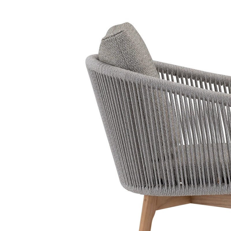 Pack 2 garden chairs teak wood and rope - Bolzano - Kerama