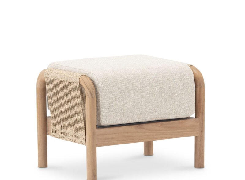 Reposapies de Madera de Teca y Ratán – Delfos