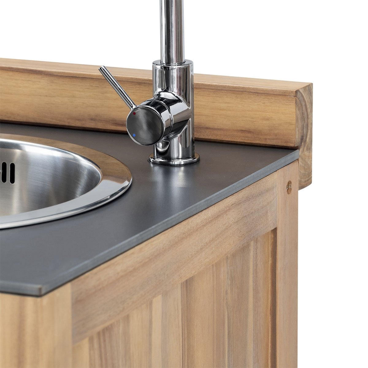 estio modulo cocina jardin detall fregadero negro