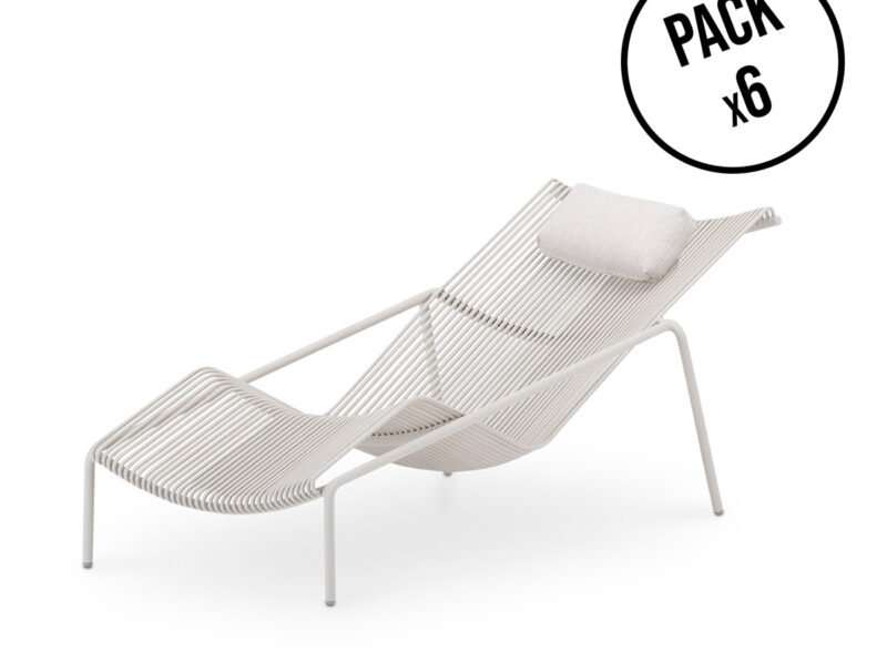 Pack de 6 Tumbonas Divan Apilables Natural – Trece Pack de 6 Tumbonas Divan Apilables Natural – Trece