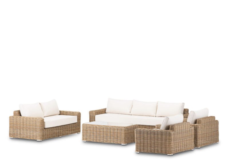 Set Jardín Ratán Sintético Color Natural 7 Plazas – Zimbawe Set Jardín Ratán Sintético Color Natural 7 Plazas – Zimbawe